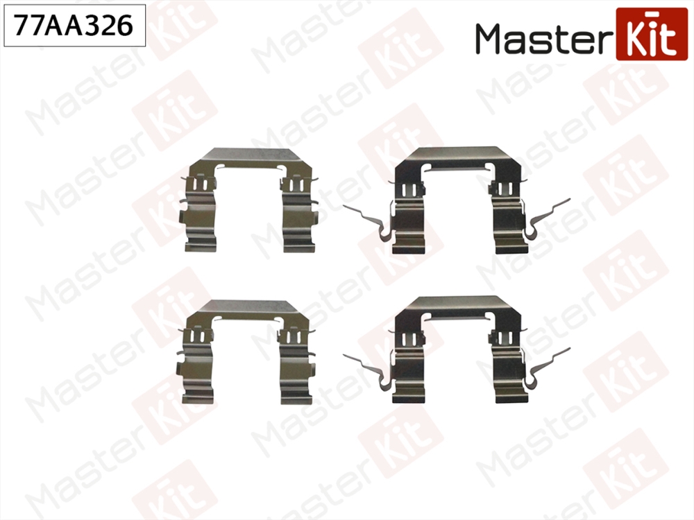 MASTERKIT 77AA326 Комплект установочный тормозных колодок NISSAN PATHFINDER III (R51) 2005 -