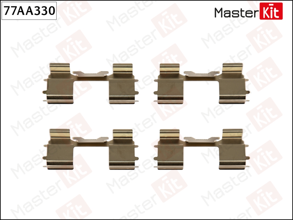 MASTERKIT 77AA330 Комплект установочный тормозных колодок Fiat Ducato(250 ,290 ) 06-,Citroen Jumper 06-