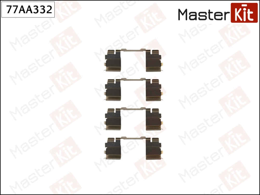 MASTERKIT 77AA332 Комплект установочный тормозных колодок Fiat Ducato(250 ,290 ) 06-,Peugeot Boxer 05-