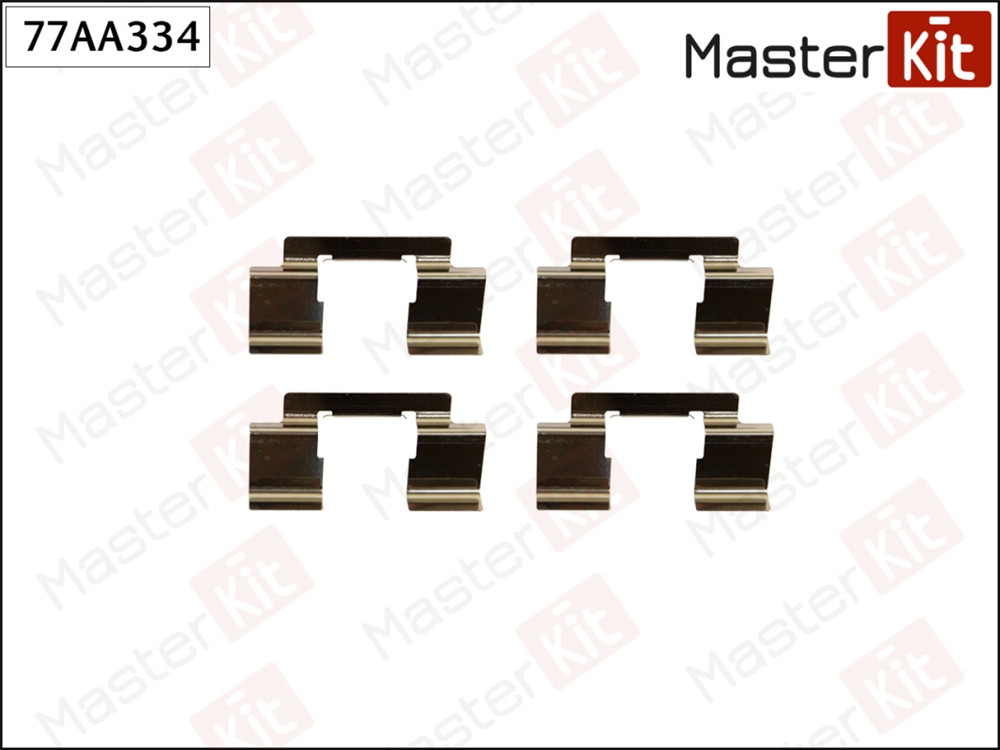 MASTERKIT 77AA334 Комплект установочный тормозных колодок Chrysler PT Cruiser(PT ) 00-10