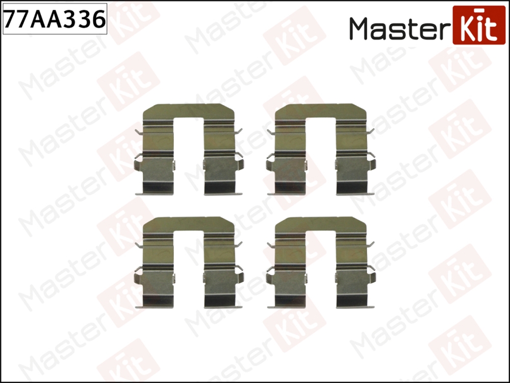 MASTERKIT 77AA336 Комплект установочный тормозных колодок Hyundai ix35(LM,EL,ELH) 09-,Kia Rio II(JB) 05-