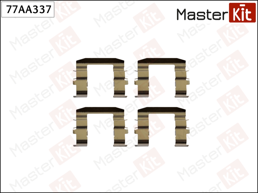 MASTERKIT 77AA337 Комплект установочный тормозных колодок Hyundai Accent III(MC),Kia Rio II(JB) 05-