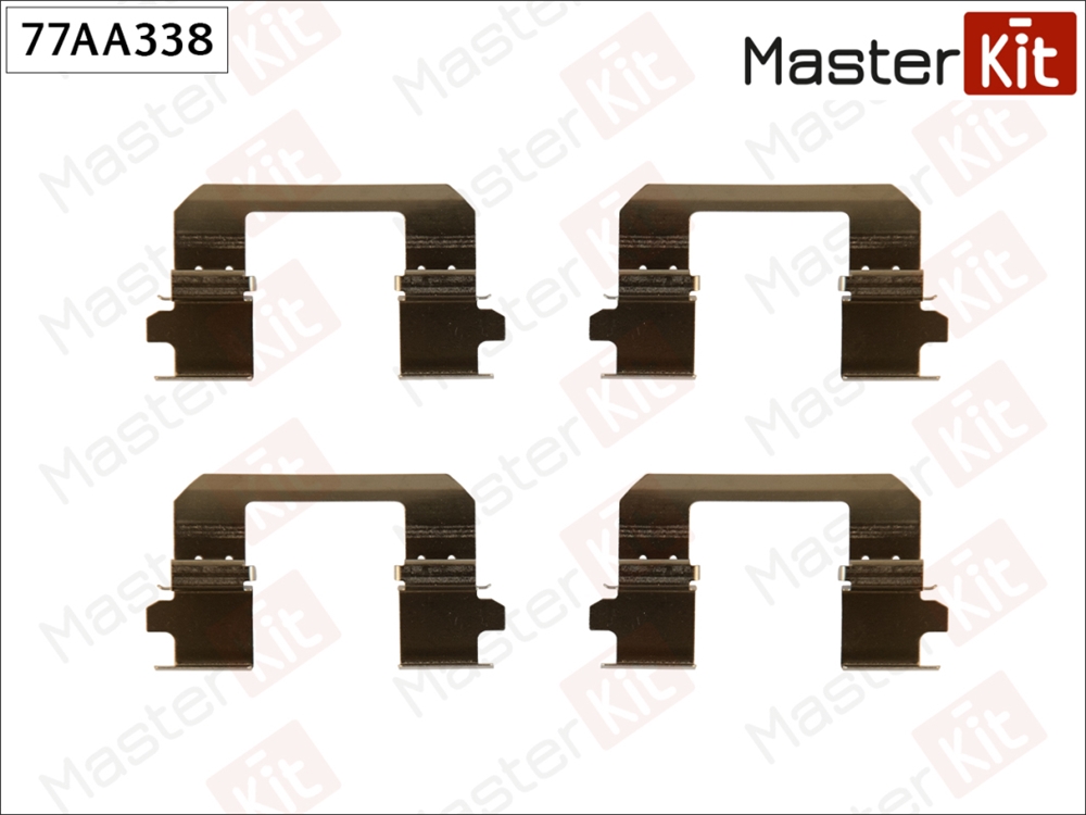 MASTERKIT 77AA338 Комплект установочный тормозных колодок NISSAN X-TRAIL 07-