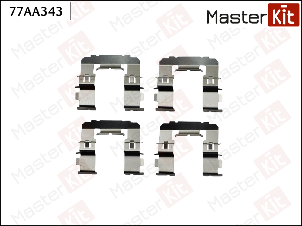 MASTERKIT 77AA343 Комплект установочный тормозных колодок  перед. Subaru FORESTER (SH ) 2007 -, LEGACY V (BM) Masterkit
