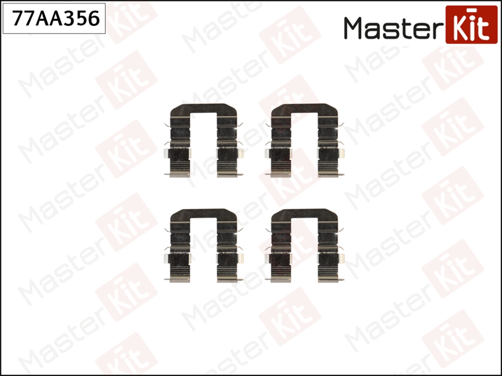 MASTERKIT 77AA356 Комплект установочный тормозных колодок Kia CARNIVAL / GRAND CARNIVAL III (VQ) 2005 - 77AA356