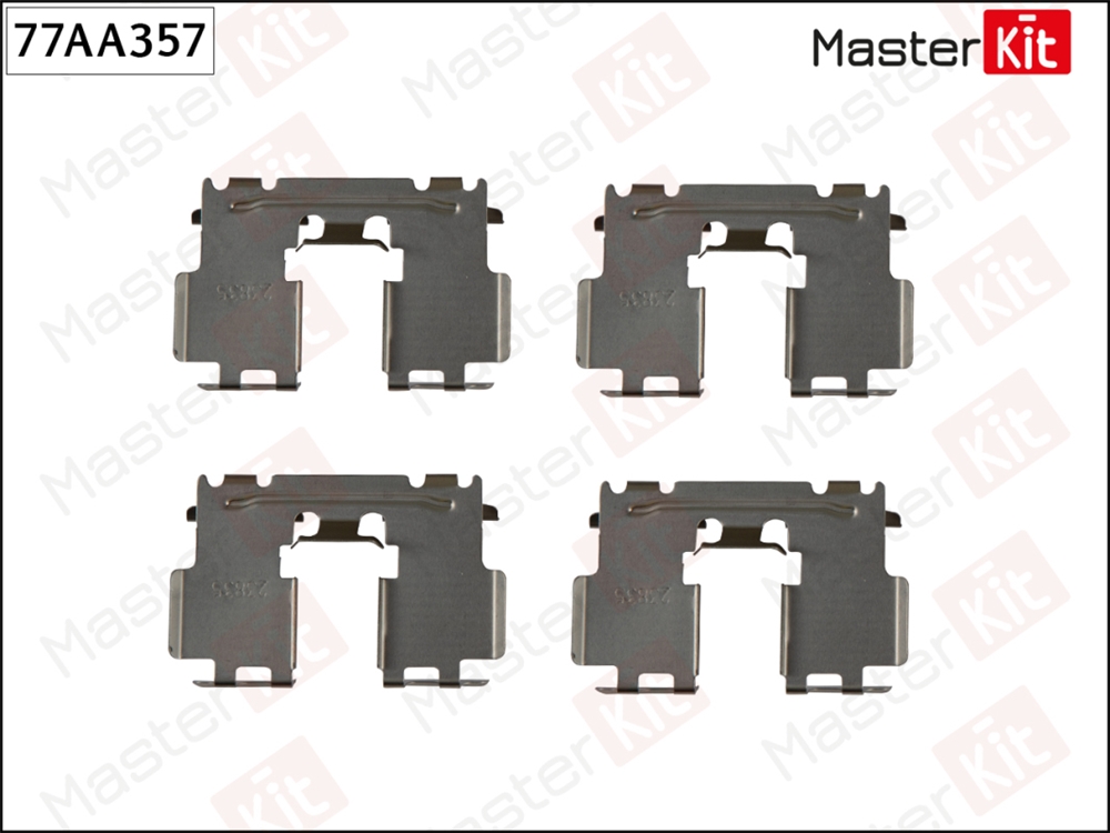 MASTERKIT 77AA357 Комплект установочный тормозных колодок TOYOTA RAV-4 03-06- 77AA357