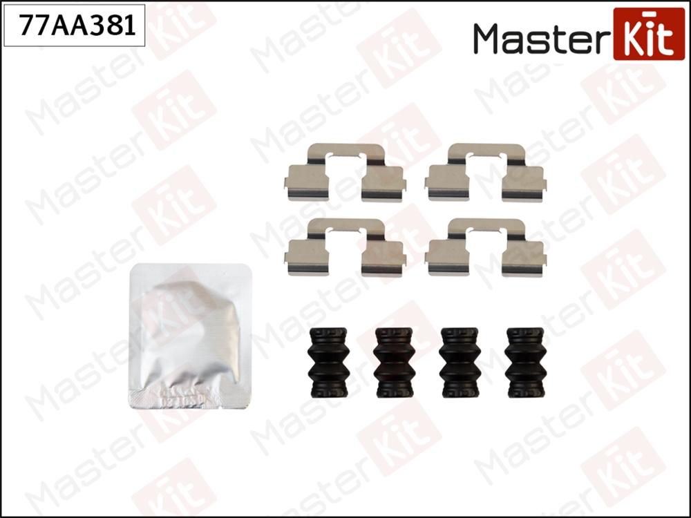 MASTERKIT 77AA381 Комплект установочный тормозных колодок CITROEN C4 II (B7) 2009 -