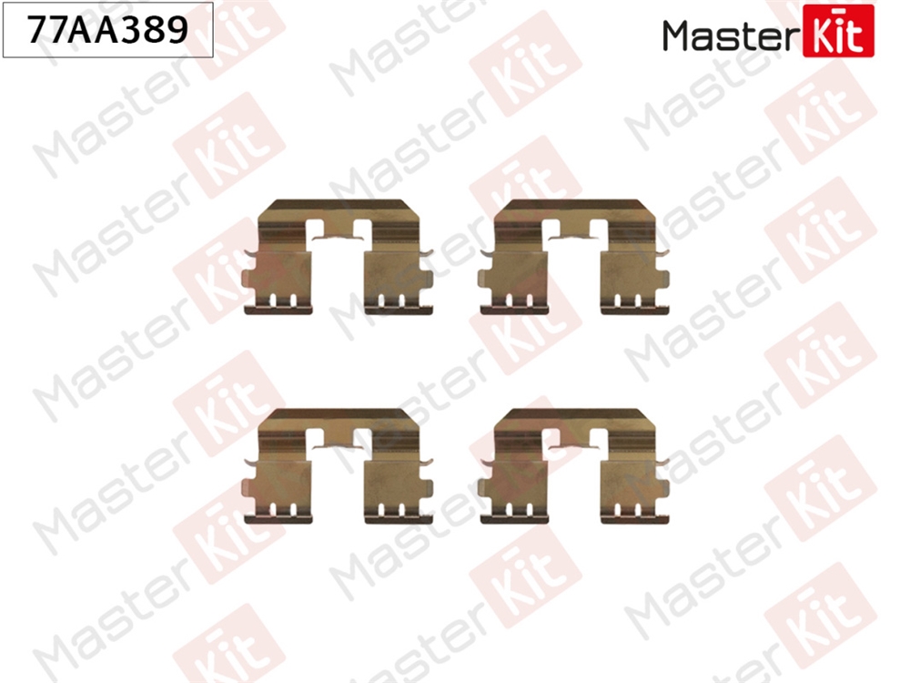 MASTERKIT 77AA389 Комплект установочный тормозных колодок Honda Accord VIII(CU) 08-