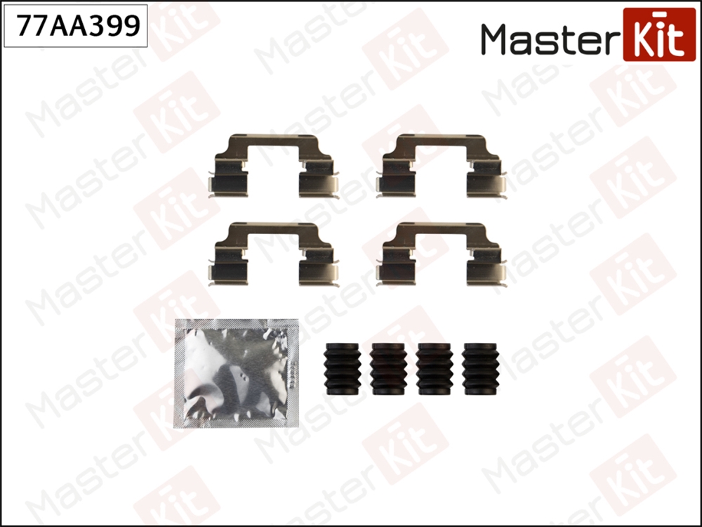MASTERKIT 77AA399 Комплект установочный тормозных колодок BMW 5(F10,F11),6(F13) 09-