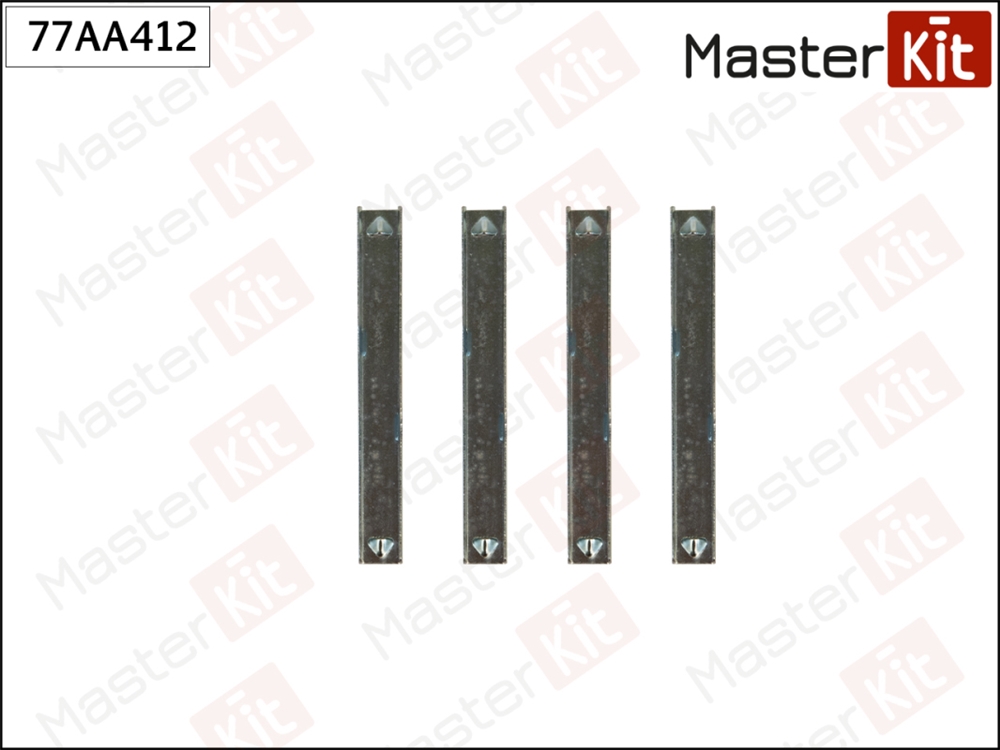 MASTERKIT 77AA412 Комплект установочный тормозных колодок JEEP GRAND CHEROKEE III 04-