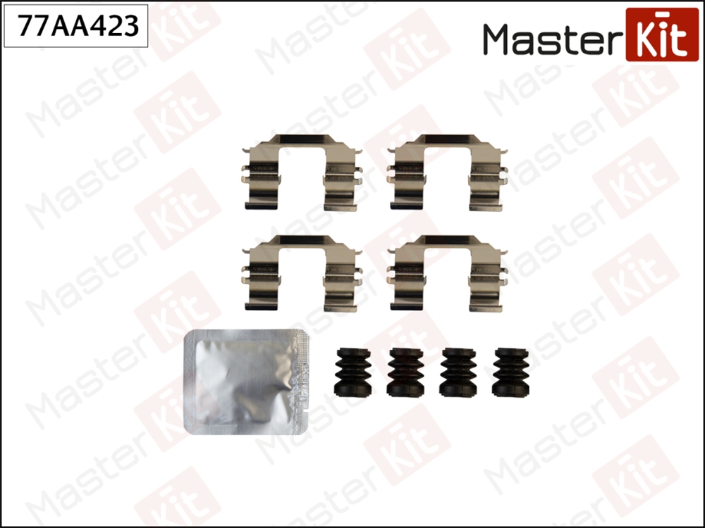 MASTERKIT 77AA423 Комплект установочный тормозных колодок CHEVROLET AVEO 05-