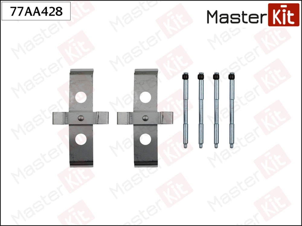 MASTERKIT 77AA428 Комплект установочный тормозных колодок Land Rover Range Rover III(L322) 02-12