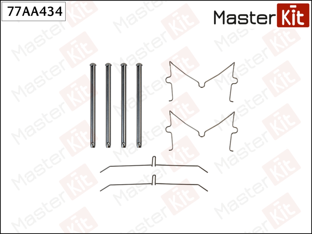 MASTERKIT 77AA434 Комплект установочный тормозных колодок Toyota Hilux VII( N1 , N2 , N3 ) 04-