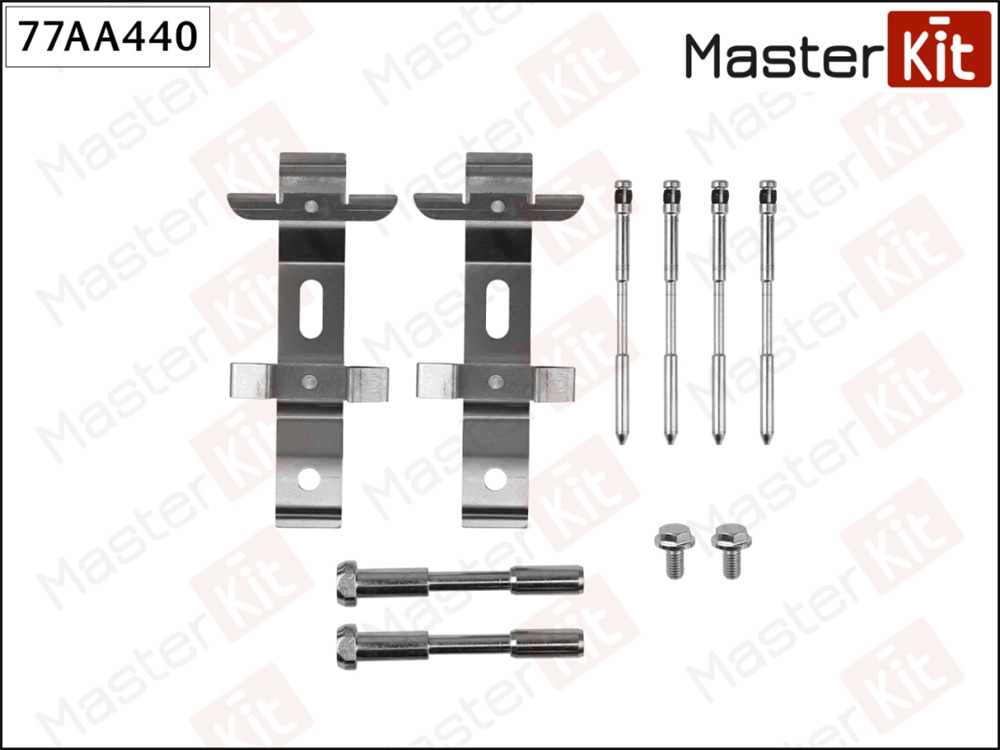 MASTERKIT 77AA440 Комплект установочный тормозных колодок LAND ROVER RANGE ROVER 09-09- 77AA440
