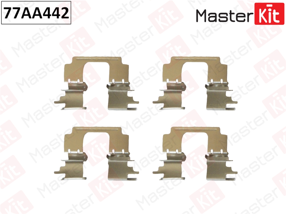 MASTERKIT 77AA442 Комплект установочный тормозных колодок Mazda 6(GJ,GL) 12-,Peugeot 4008 12-
