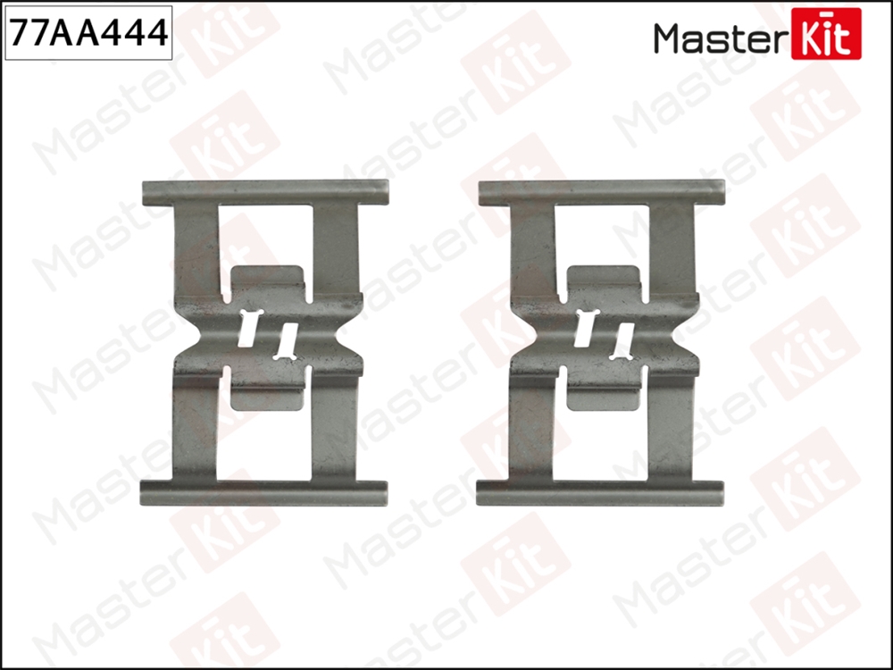 MASTERKIT 77AA444 Комплект установочный тормозных колодок VW Touareg(7P5,7P6) 10-18,Porsche Cayenne(92A) 10-