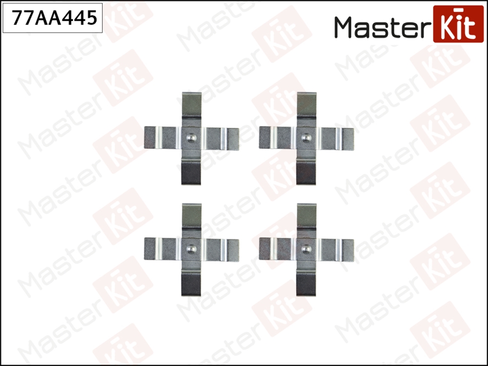 MASTERKIT 77AA445 Комплект установочный тормозных колодок VW Touareg(7P5,7P6) 10-18,Porsche Cayenne(92A) 10-