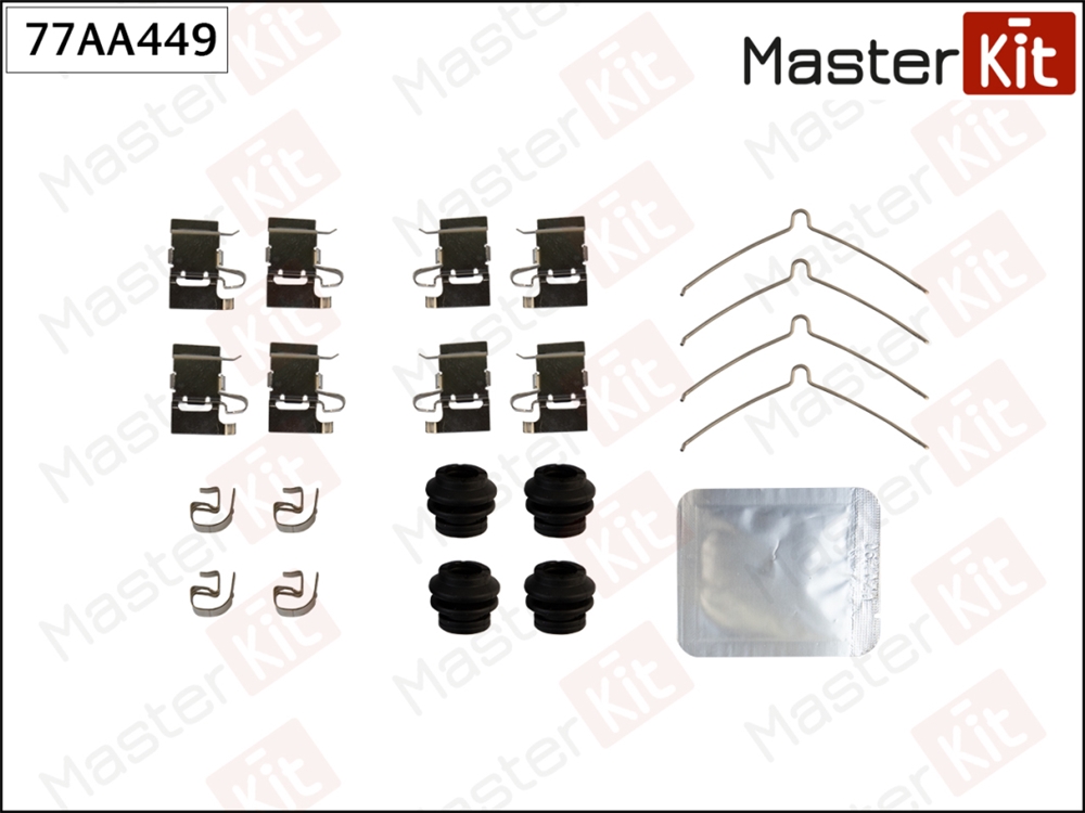 MASTERKIT 77AA449 Комплект установочный тормозных колодок Toyota RAV 4 IV ( A4 ) 2012 - Masterkit