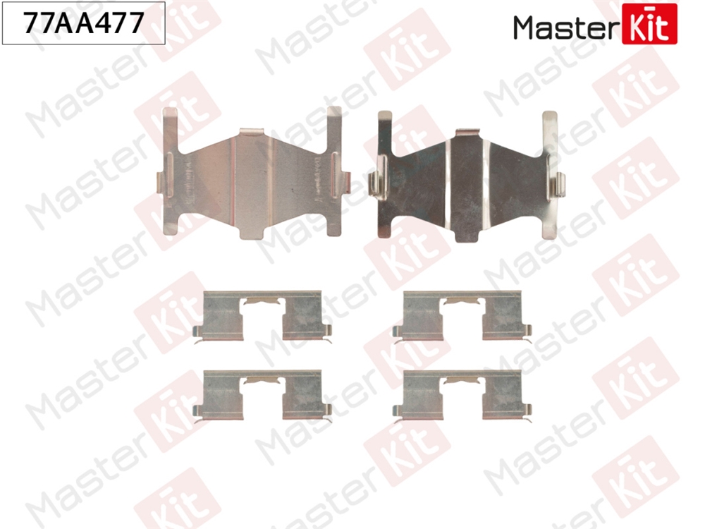 MASTERKIT 77AA477 Комплект установочный тормозных колодок Nissan Maxima QX V(A33),Primera(P10) 90-03