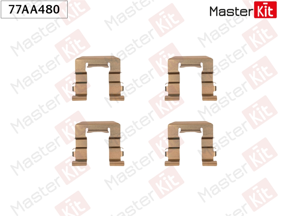 MASTERKIT 77AA480 Комплект установочный тормозных колодок Nissan Almera I(N15),Patrol GR V(Y61) 95-
