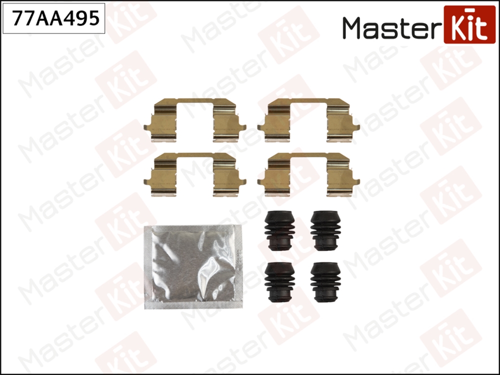 MASTERKIT 77AA495 Комплект установочный тормозных колодок Honda Civic VII(ES,ET) 00-06