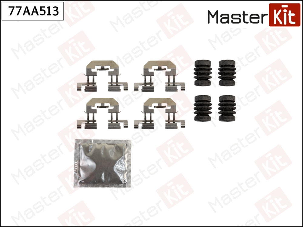 MASTERKIT 77AA513 Комплект установочный тормозных колодок KIA SORENTO III (UM) 2015 -