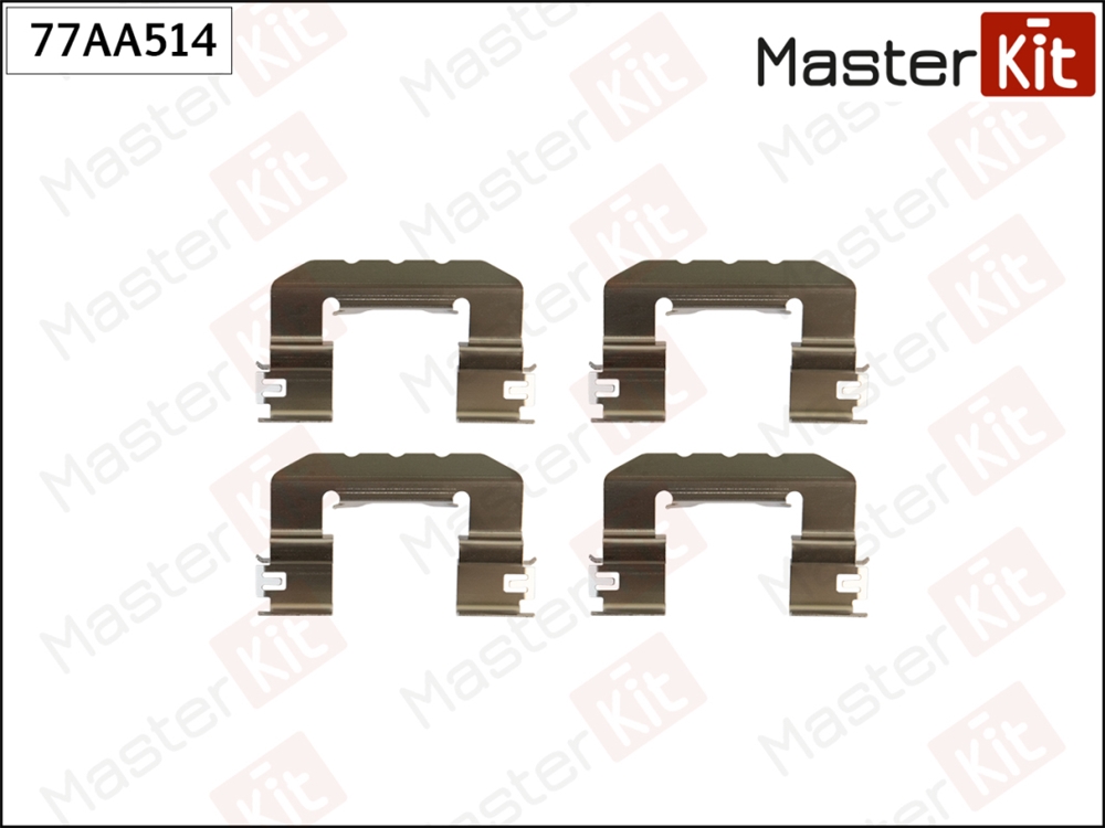 MASTERKIT 77AA514 Комплект установочный тормозных колодок KIA CEE D (JD) 2012 -