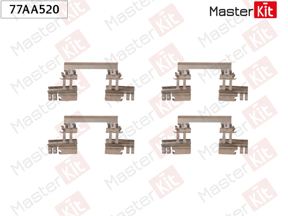 MASTERKIT 77AA520 Комплект установочный тормозных колодок Mazda CX-3(DK),3(BM,BN) 13-