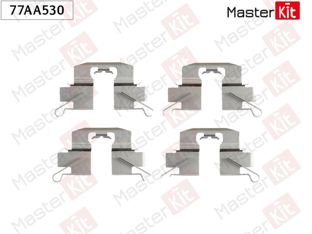 MASTERKIT 77AA530 Комплект установочный тормозных колодок Mazda 2 (DL, DJ) 2014 - 77AA530