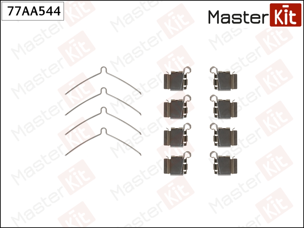 MASTERKIT 77AA544 Комплект установочный тормозных колодок Lexus GS (JZS147 ) 1993-2004 77AA544