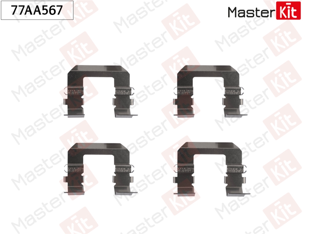 MASTERKIT 77AA567 Комплект установочный тормозных колодок Kia Sportage(JE ,KM ) 04-