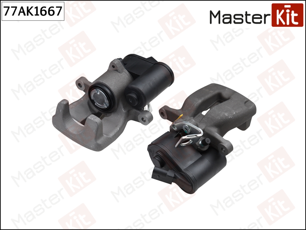 MASTERKIT 77AK1667 Суппорт тормозной с э.мотором PASSAT [B6] 2005-2010 зад.прав.