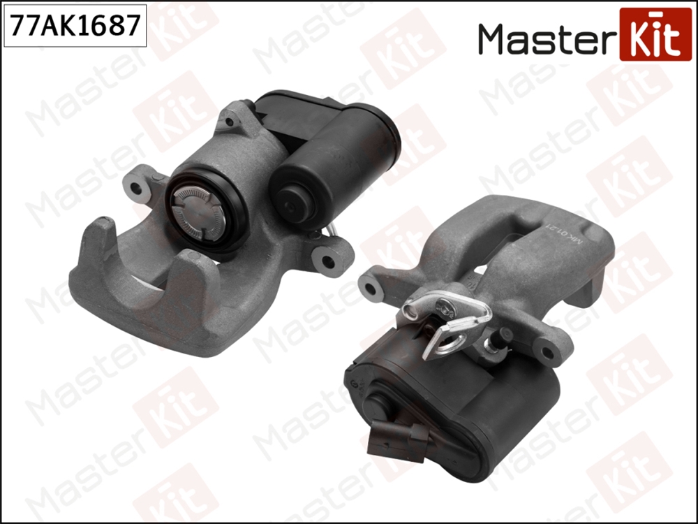 MASTERKIT 77AK1687 Суппорт торм. VW PASSAT B6 (05-)/PASSAT CC (08-) зад. прав. D 38мм (а/м с EPB)