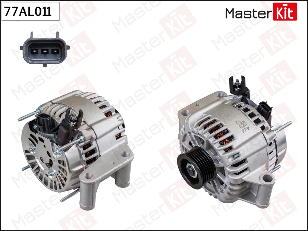 MASTERKIT 77AL011 Генератор Ford Focus II(DB ,FCH,DH),Mondeo III(B4Y) 00-,Jaguar X-Type(X400) 01-09 (14V,90A)