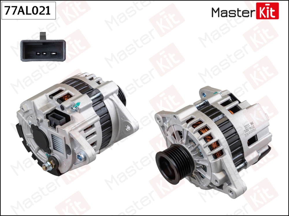 MASTERKIT 77AL021 Генератор Chevrolet Rezzo(U100) 05-,Daewoo Nubira(J100) 97- (14V,85A)