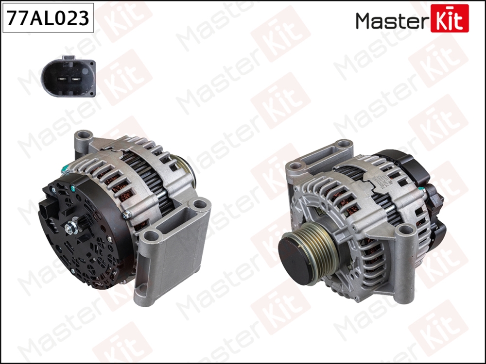 MASTERKIT 77AL023 Генератор Citroen Jumper 06-,Fiat Ducato(250 ,290) 06-,Ford Transit(FM ,FN ) 06- (14V,150A)
