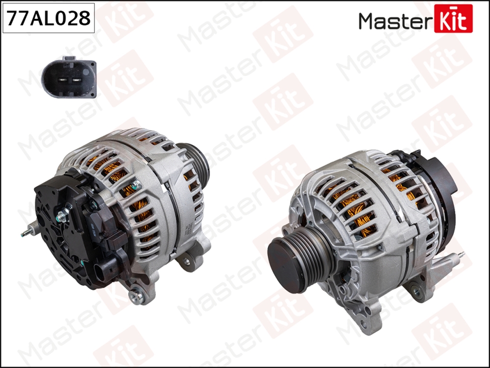 MASTERKIT 77AL028 77AL028 Генератор  AUDI/VW 1.6TDi-2.5TDi 03-09 (14V 140A)