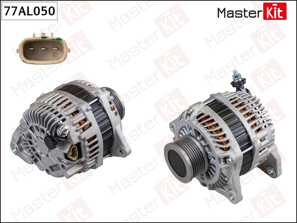 MASTERKIT 77AL050 Генератор Nissan Navara III(D40),Pathfinder III(R51M),Cabstar(F24M,F24W) 04- (14V,150A)