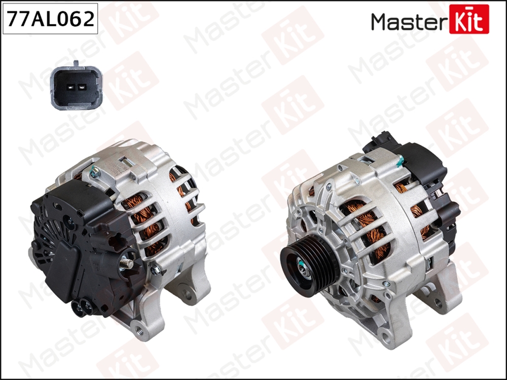 MASTERKIT 77AL062 Генератор CITROEN C4/PEUGEOT 207/307 1.4/1.6 90A