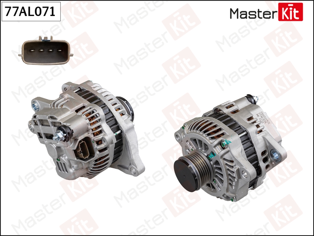 MASTERKIT 77AL071 Генератор  MITSUBISHI ASX/LANCER/OUTLANDER (14V 120A) Masterkit