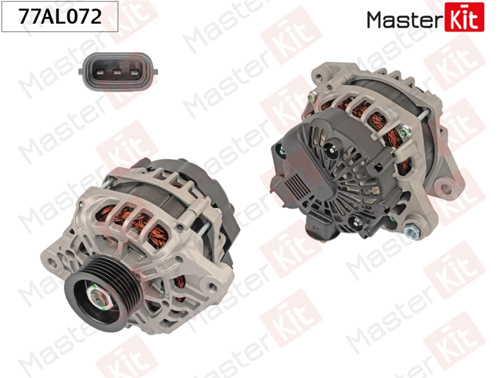 MASTERKIT 77AL072 Генератор  HYUNDAI SOLARIS, KIA RIO 17- (14V 90A) Masterkit