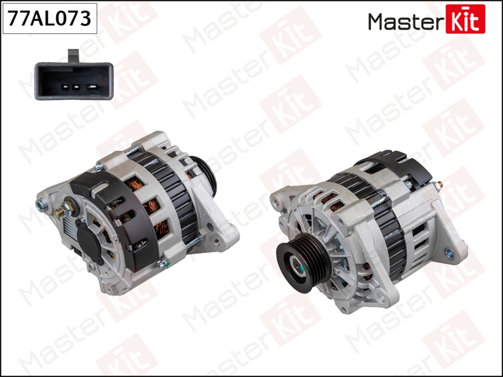 MASTERKIT 77AL073 Генератор Chevrolet Lanos,Rezzo(U100) 05-,Daewoo Lanos(KLAT) 97- (14V,85A)
