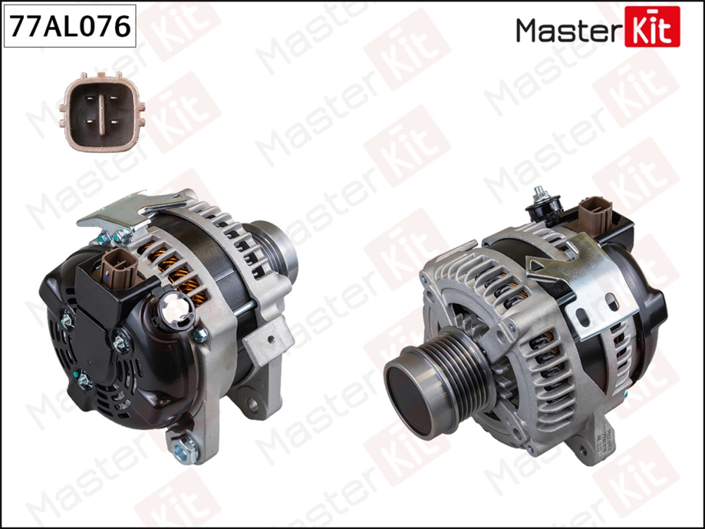 MASTERKIT 77AL076 Генератор Toyota Camry( V4 ),Highlander( U2 ),RAV4 III( A3 ) 00-14 (14V,100A)