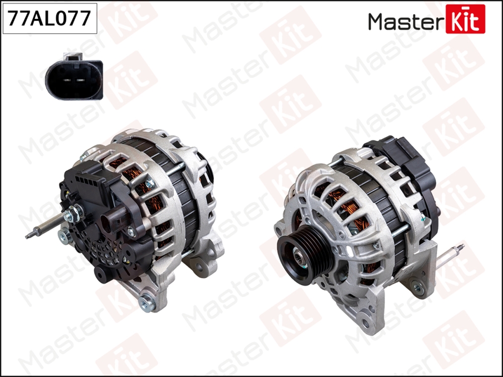 MASTERKIT 77AL077 Генератор Skoda Rapid(NH3) 12-,VW Jetta IV(162,163,AV3,AV2),Polo(6R1,6C1) 09- (14V,110A)