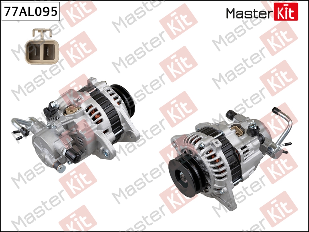 MASTERKIT 77AL095 Генератор HYUNDAI H-1/PORTER/MITSUBISHI L300/L400 2.5TD 110A