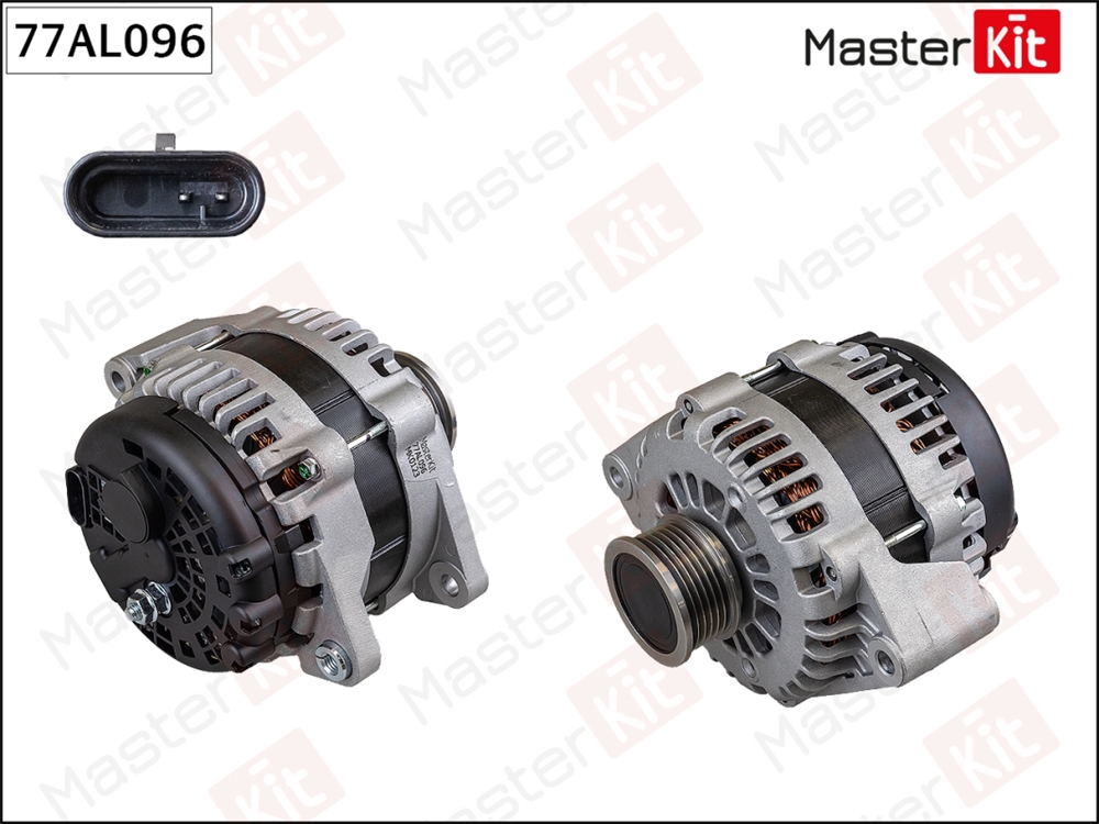 MASTERKIT 77AL096 Генератор SsangYong Actyon Sports I(QJ),Actyon Sports II,Korando(CK),Rexton 05- (12V,120A)