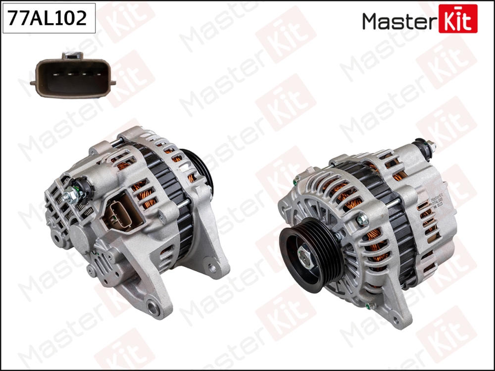MASTERKIT 77AL102 Генератор Mitsubishi L200,Triton(KA T,KB T),Pajero Sport II(KH ,KG ) 04- (14V,120A)
