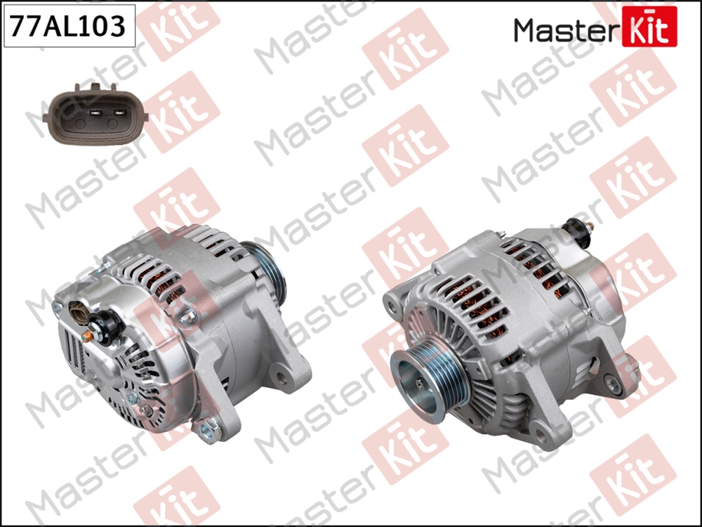 MASTERKIT 77AL103 Генератор HYUNDAI SANTA FE 2.7 06- 130A