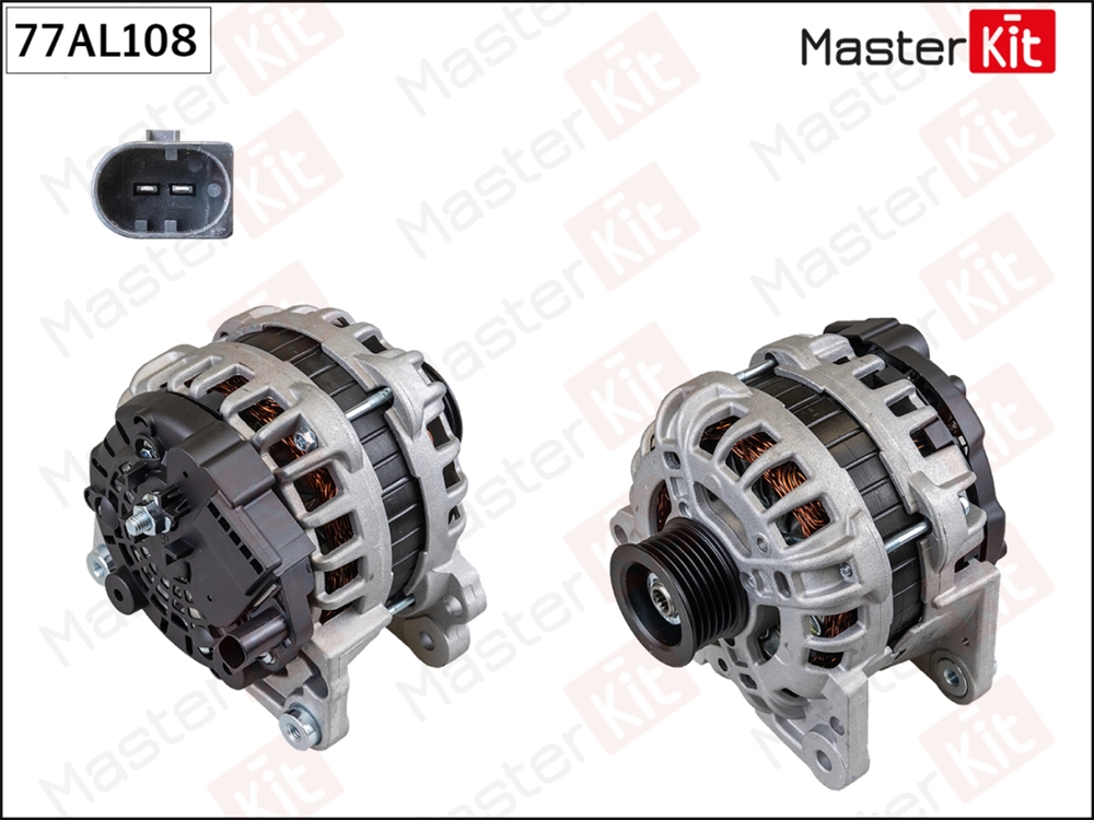 MASTERKIT 77AL108 Генератор VW Polo(602,604,612,614) 09-,Skoda Citigo 11- (14V,110A)