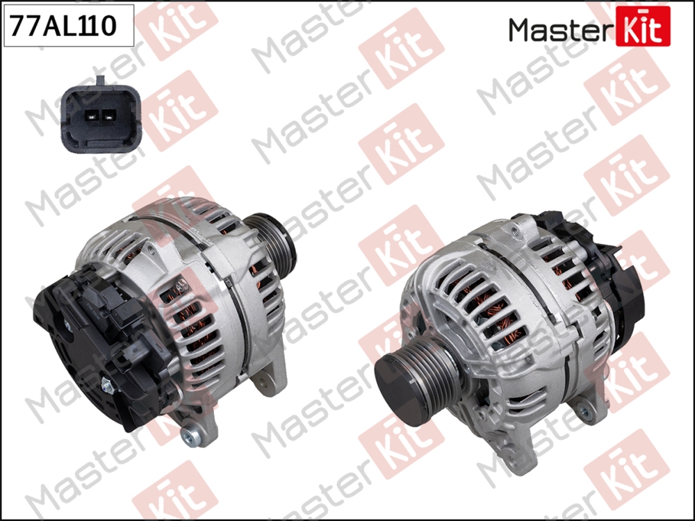 MASTERKIT 77AL110 Генератор RENAULT/NISSAN 1.4/1.6/1.5 DCI 02- 150A